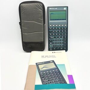 HP 48GX Graphing Calculator 128K RAM with COGO Card Case and Manual 1993 Vintage
